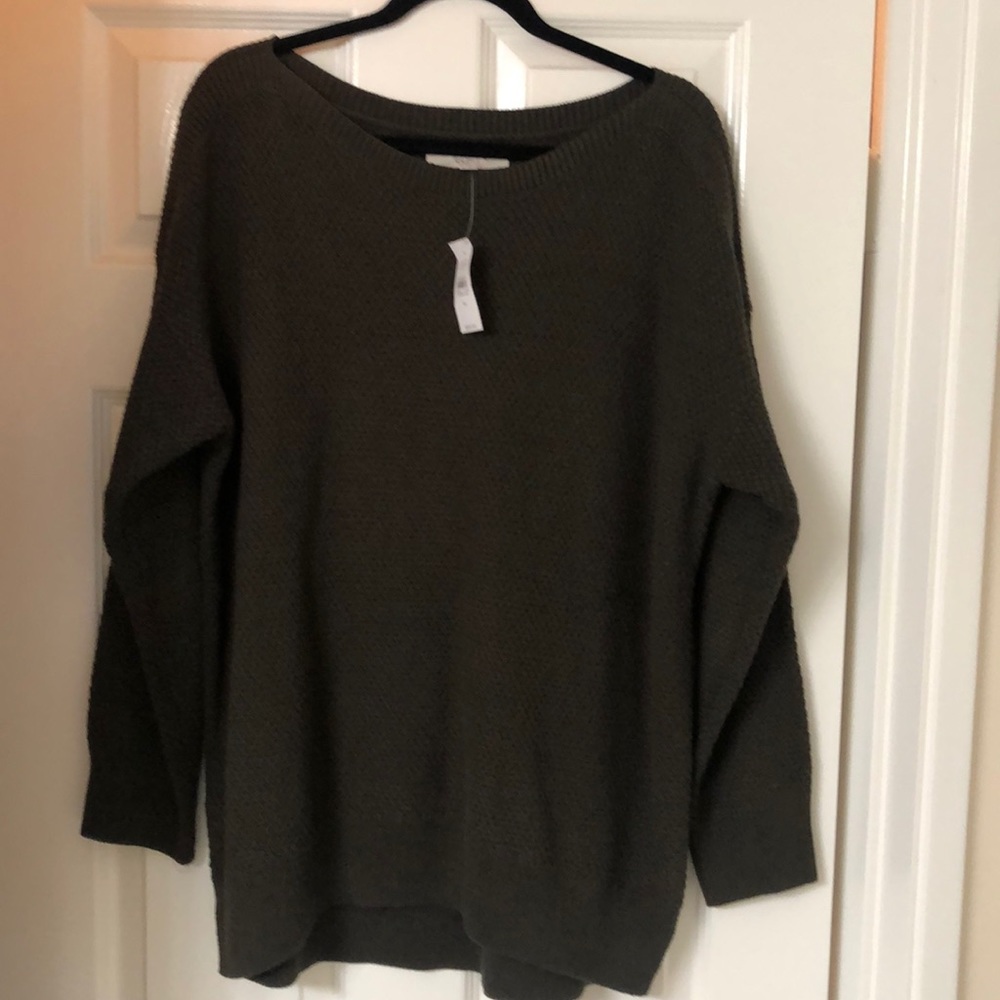 Navy green LOFT cardigan! New with tags!